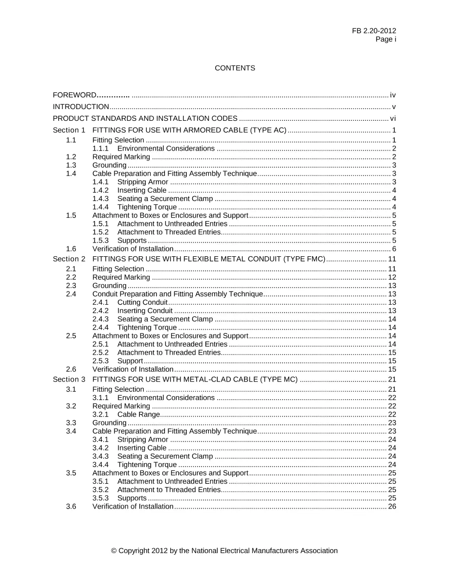 NEMA FB 2.20-2012 NEMA FB 2.20-2012 pdf
