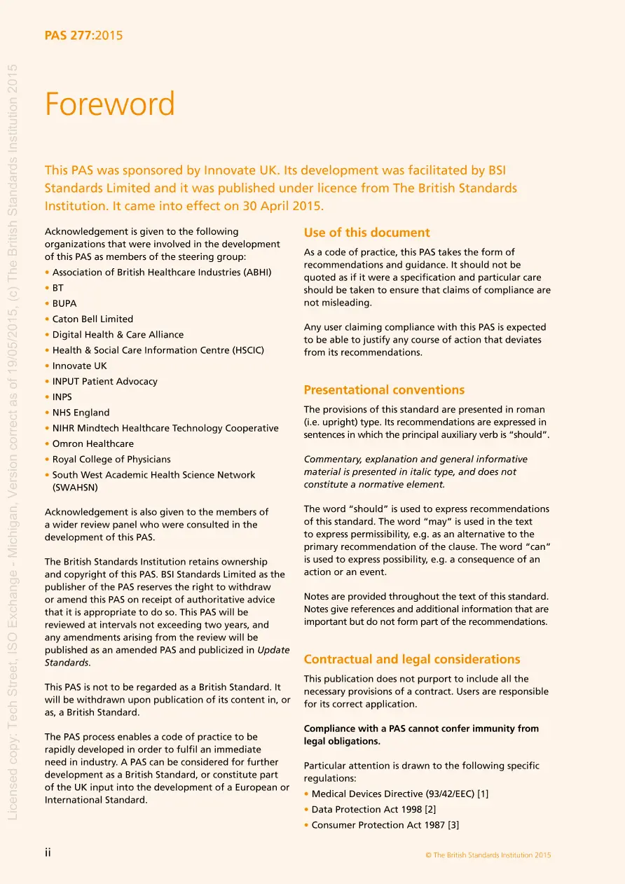 BS PAS 277:2015 BS PAS 277:2015 pdf