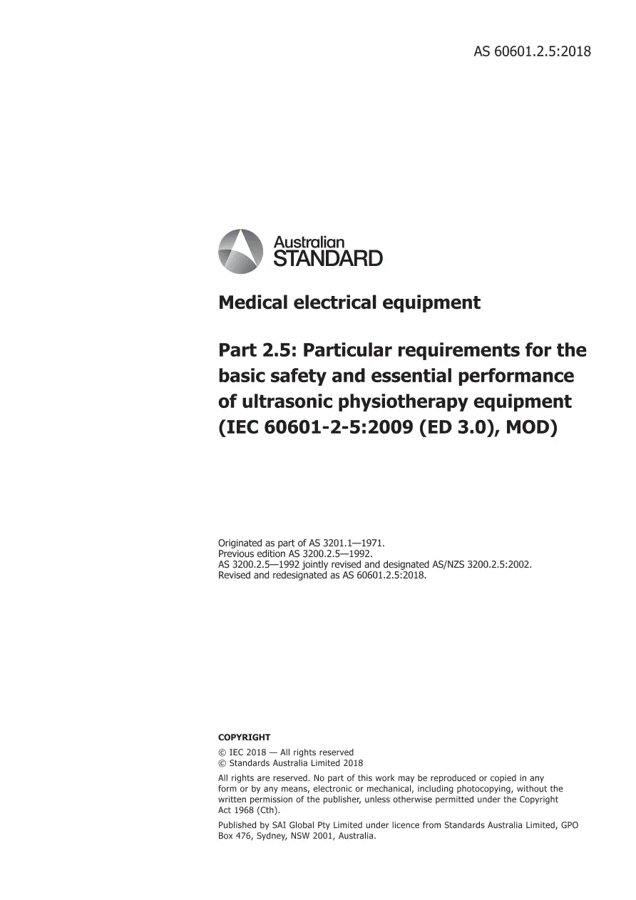 AS 60601.2.5:2018 AS 60601.2.5:2018 pdf