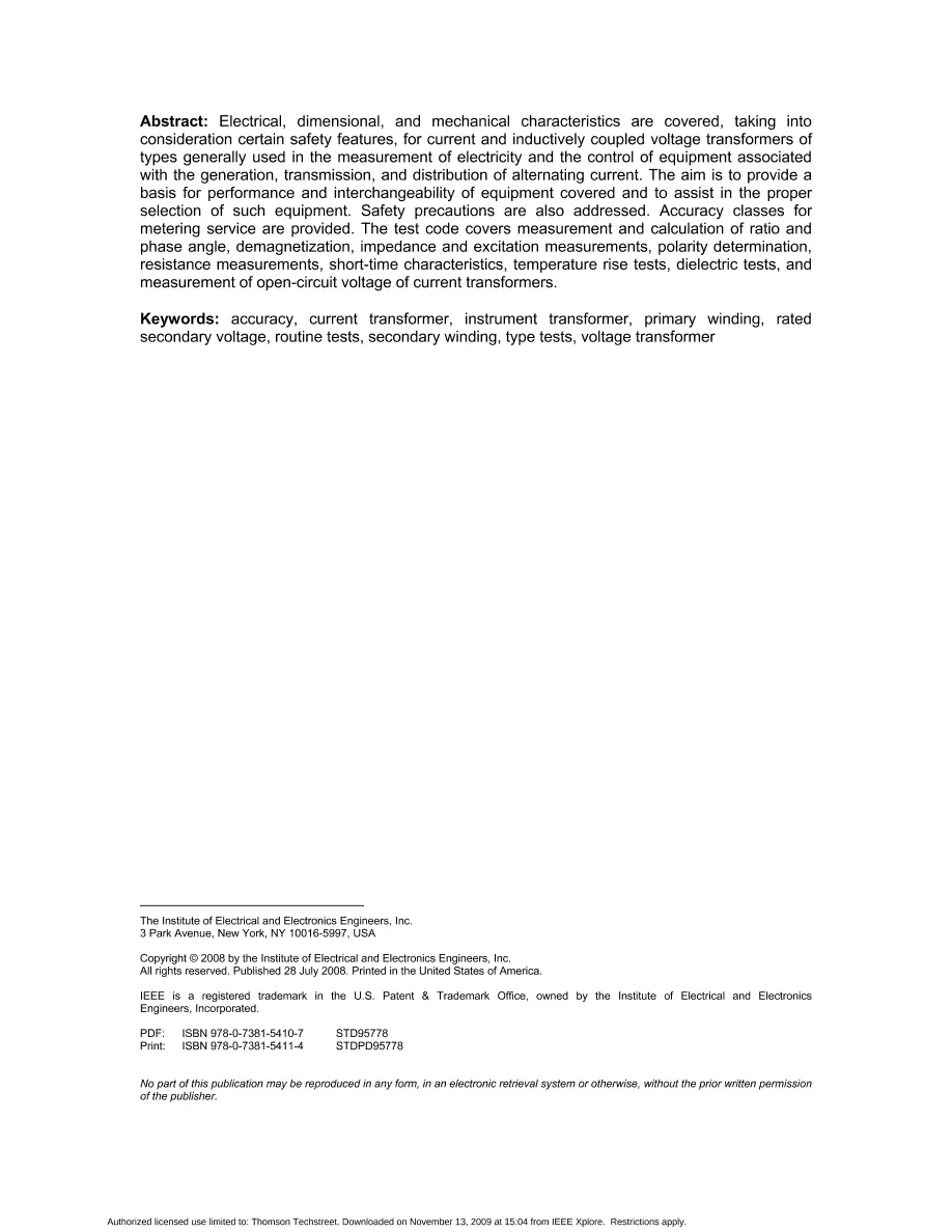 IEEE C57.13-2008 IEEE C57.13-2008 pdf