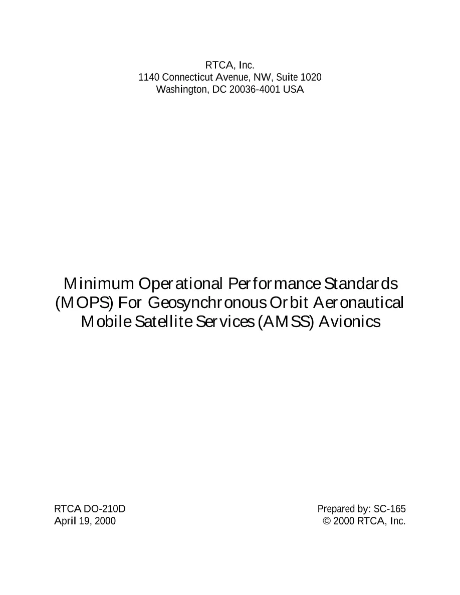 RTCA DO-210D RTCA DO-210D pdf