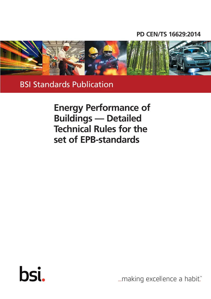 BS PD CEN/TS 16629:2014 BS PD CEN/TS 16629:2014 pdf