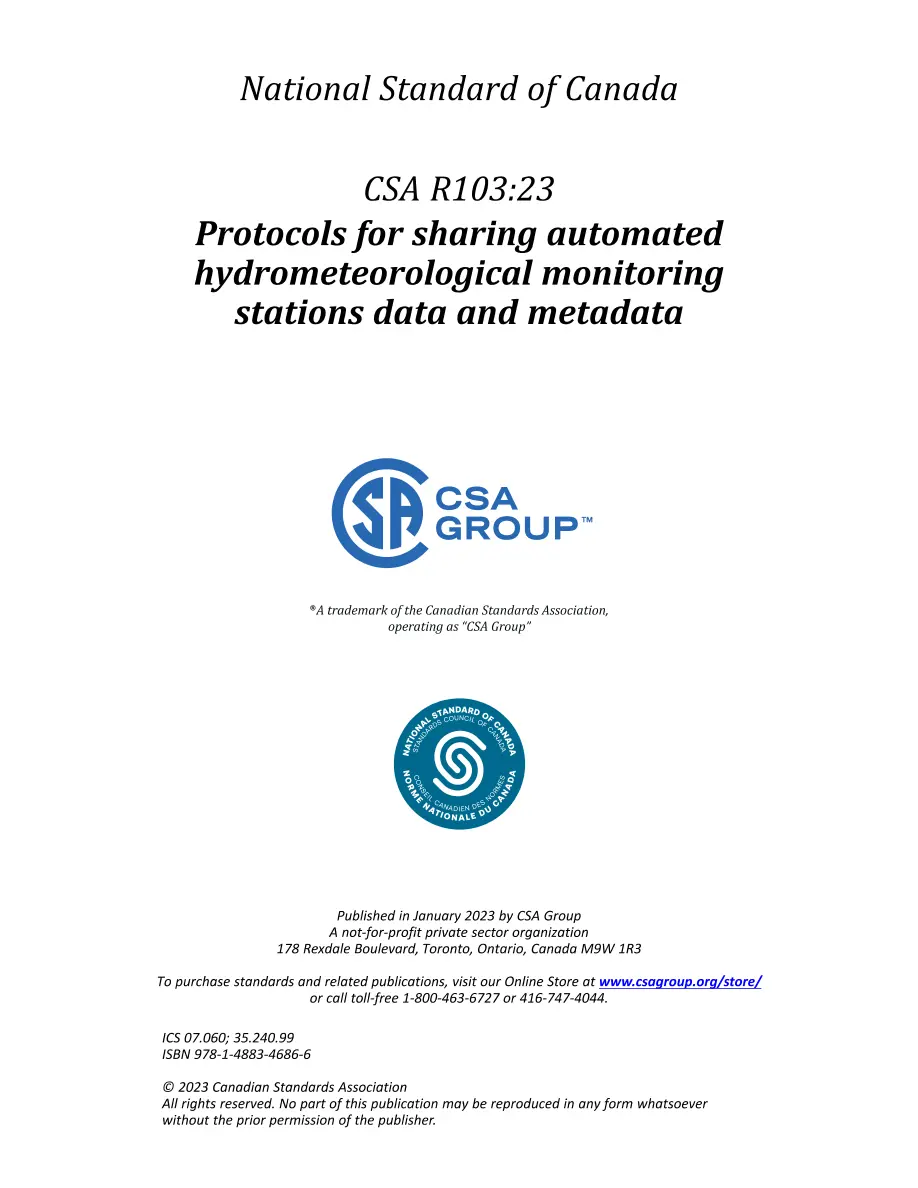 CSA R103:23 CSA R103:23 pdf