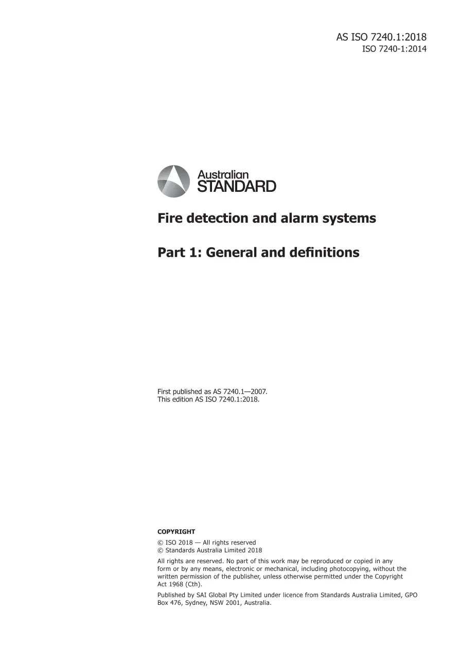 AS ISO 7240.1:2018 AS ISO 7240.1:2018 pdf
