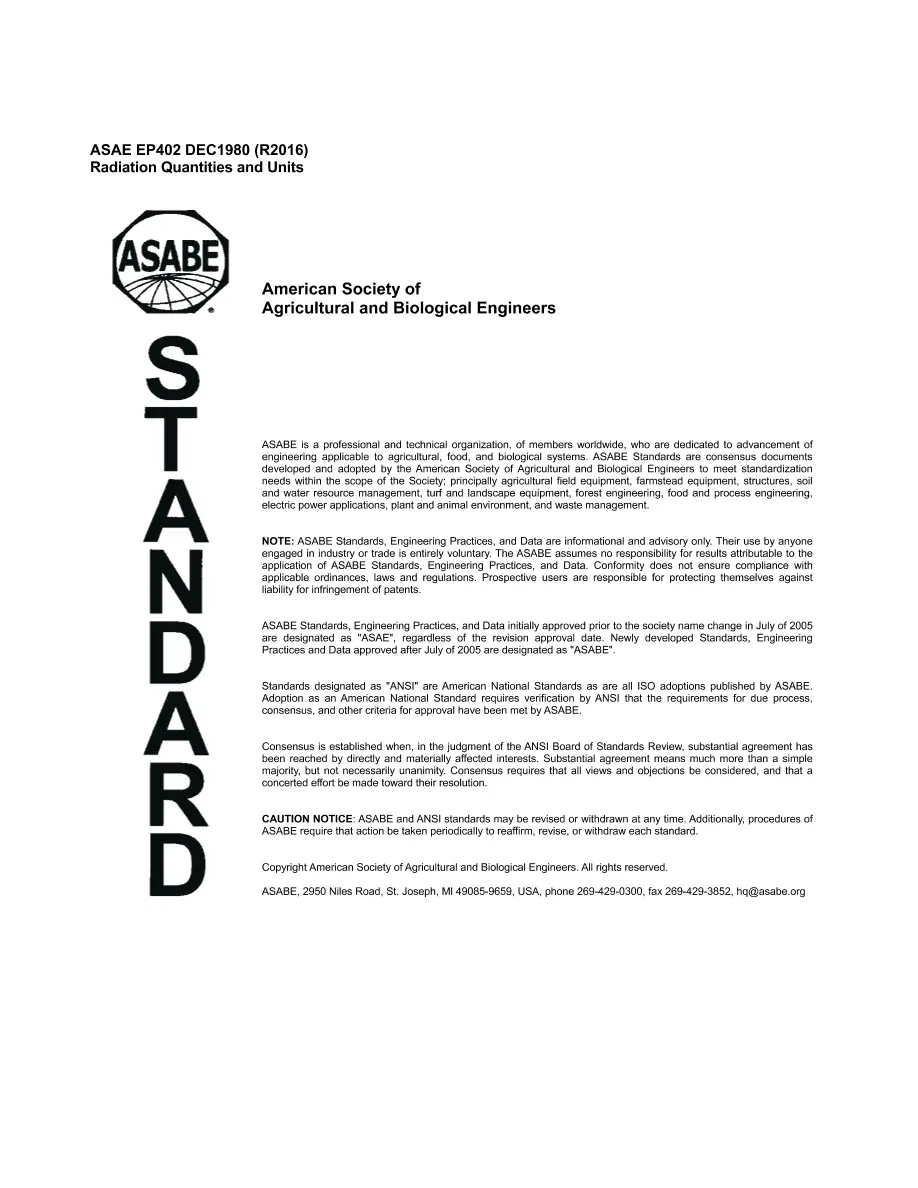 ASAE/ASABE EP402 (R2022) pdf