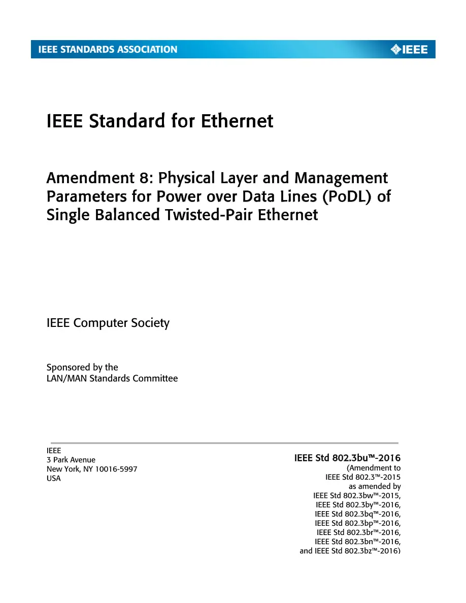 IEEE 802.3bu-2016 IEEE 802.3bu-2016 pdf