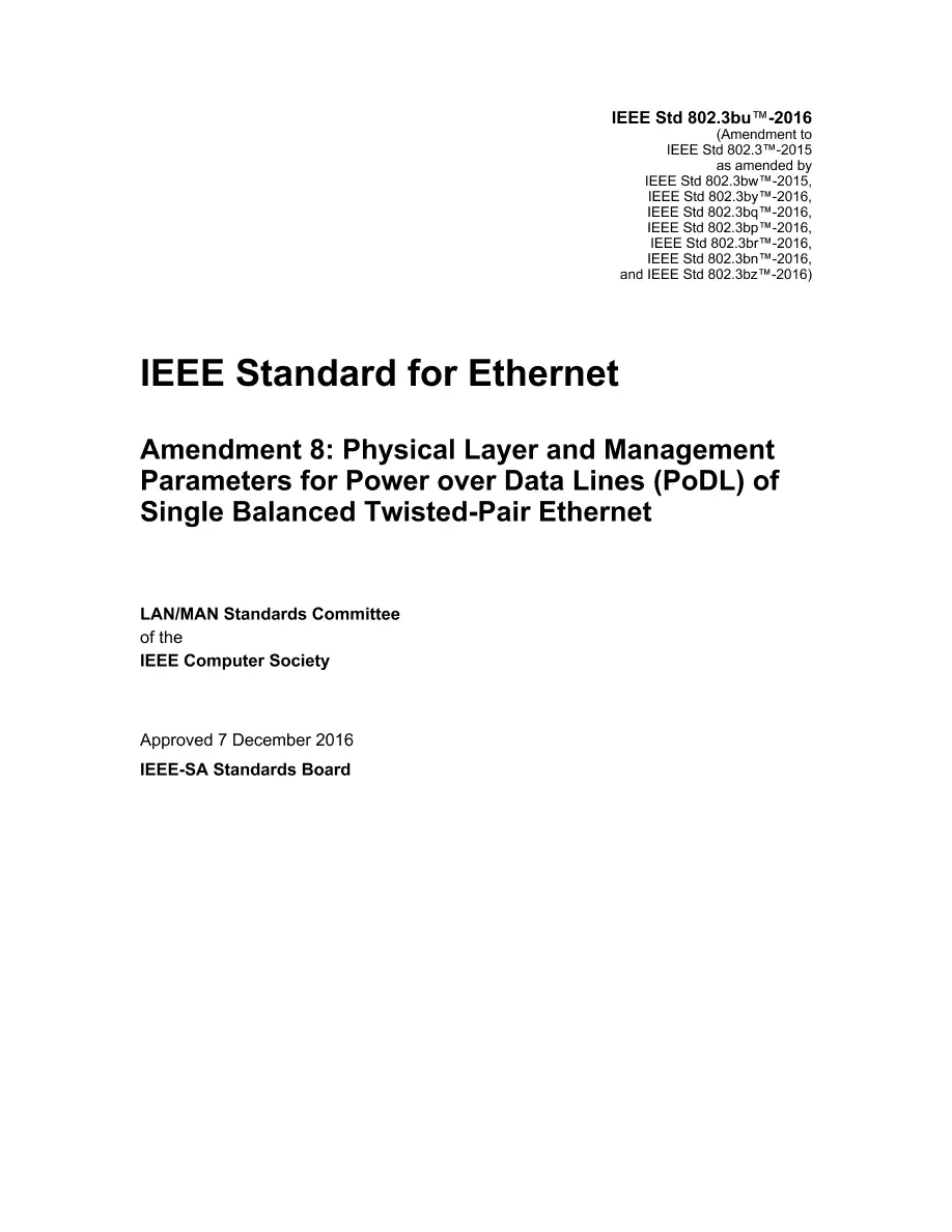 IEEE 802.3bu-2016 IEEE 802.3bu-2016 pdf