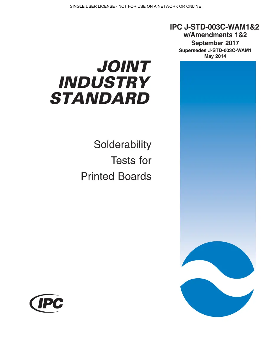 IPC J-STD-003C-WAM1&2 IPC J-STD-003C-WAM1&2 pdf