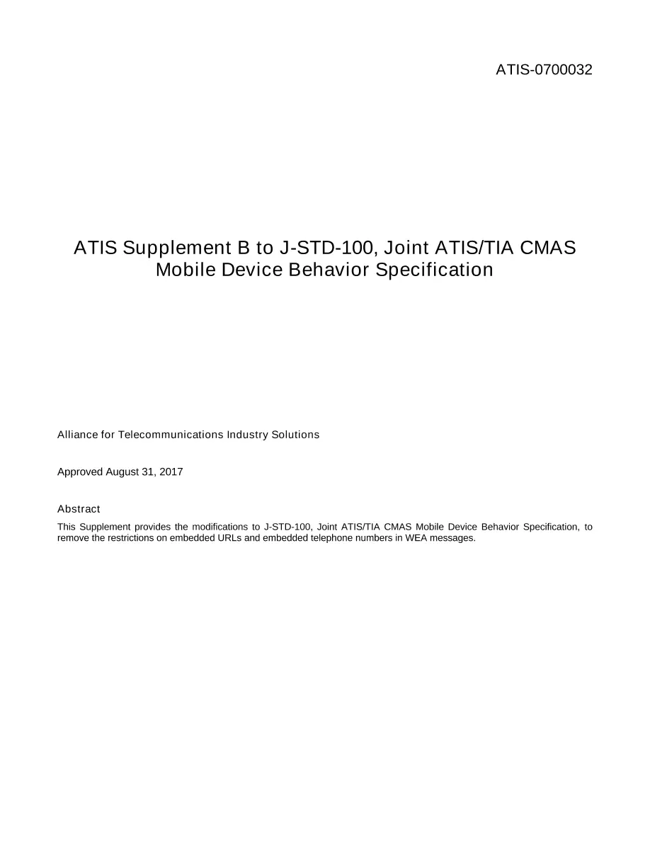 ATIS 0700032 ATIS 0700032 pdf