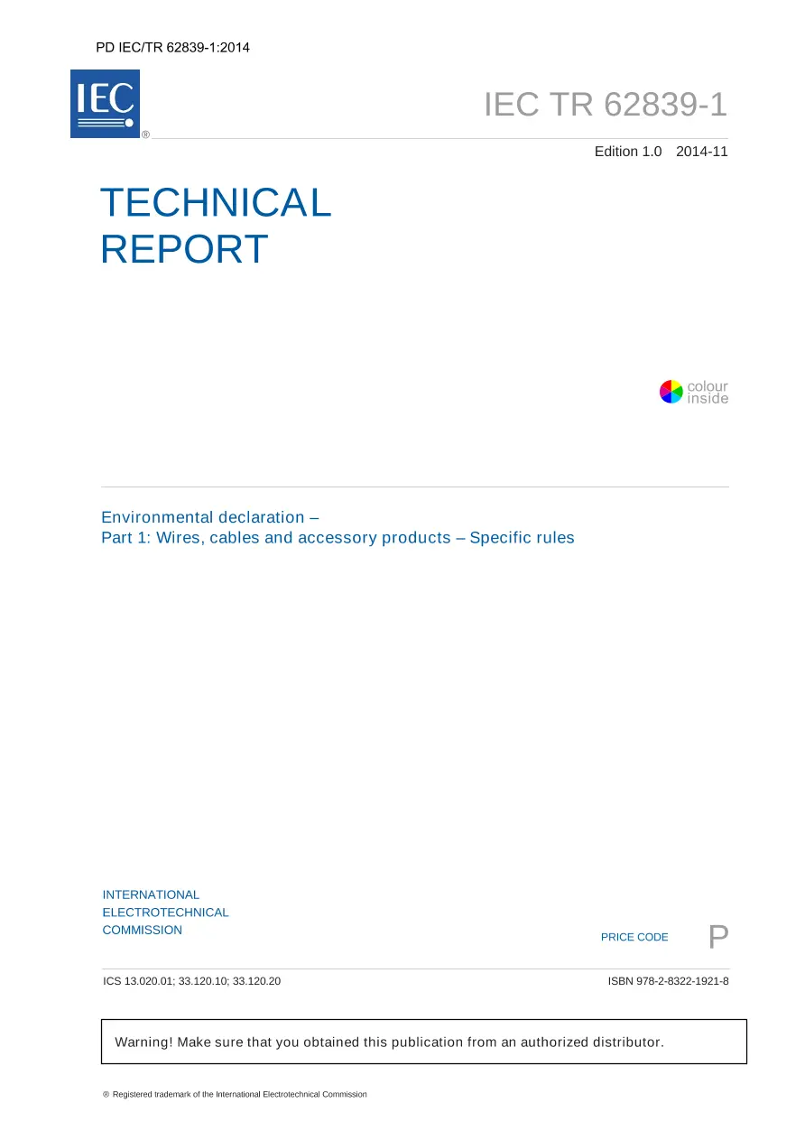 BS PD IEC/TR 62839-1:2014 BS PD IEC/TR 62839-1:2014 pdf