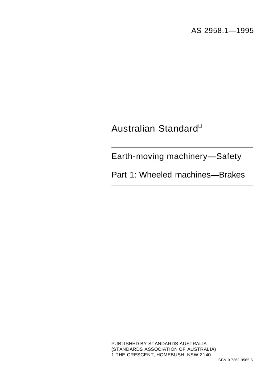 AS 2958.1-1995 AS 2958.1-1995 pdf