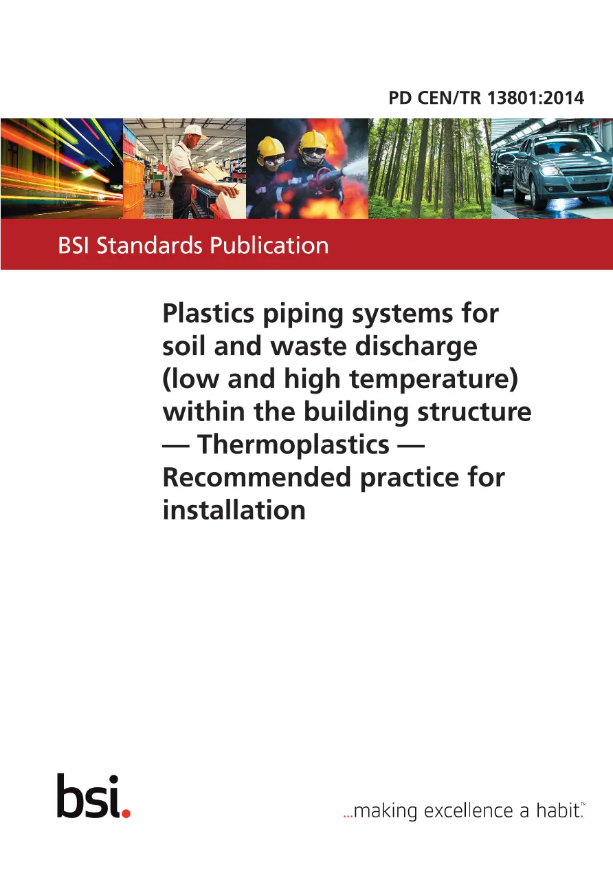BS PD CEN/TR 13801:2014 BS PD CEN/TR 13801:2014 pdf