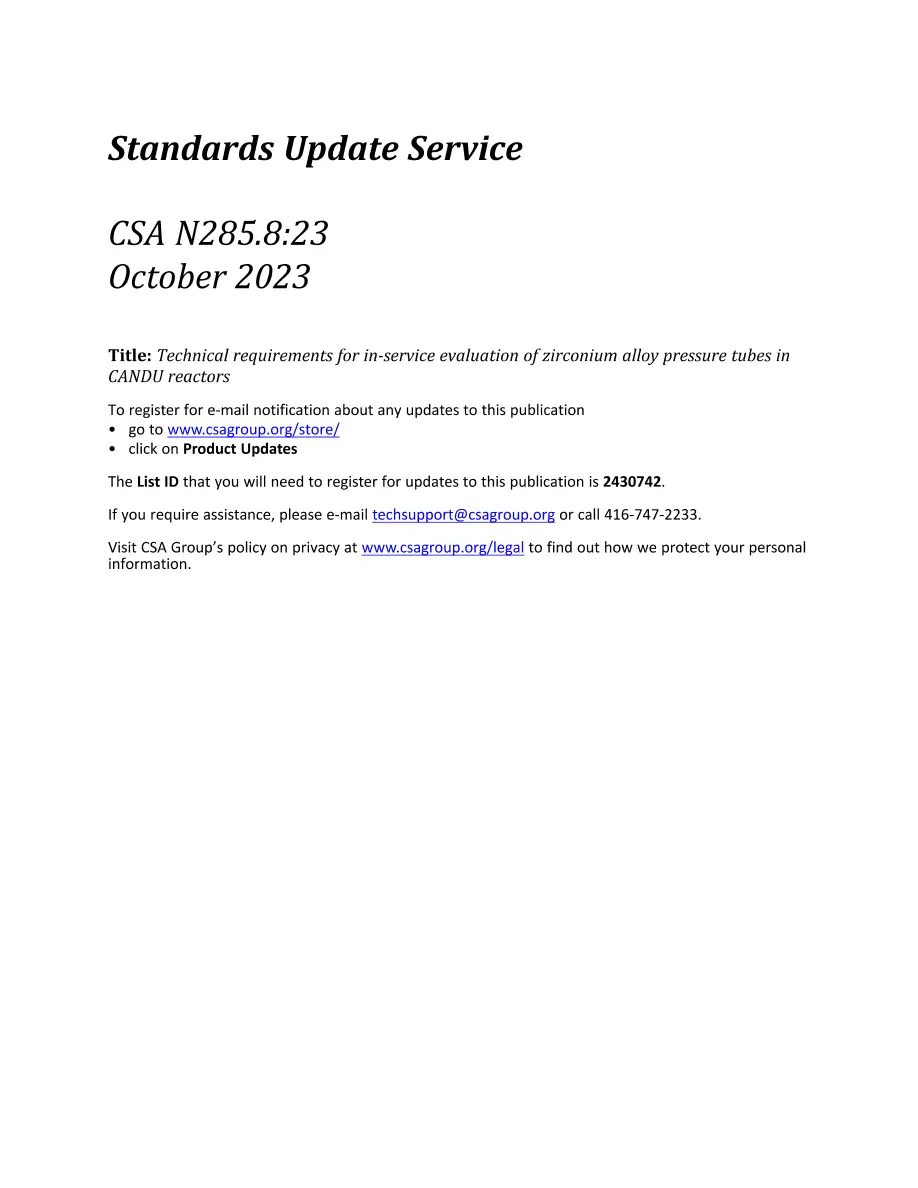 CSA N285.8:23 CSA N285.8:23 pdf