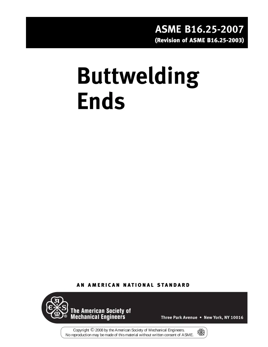 ASME B16.25-2007 ASME B16.25-2007 pdf