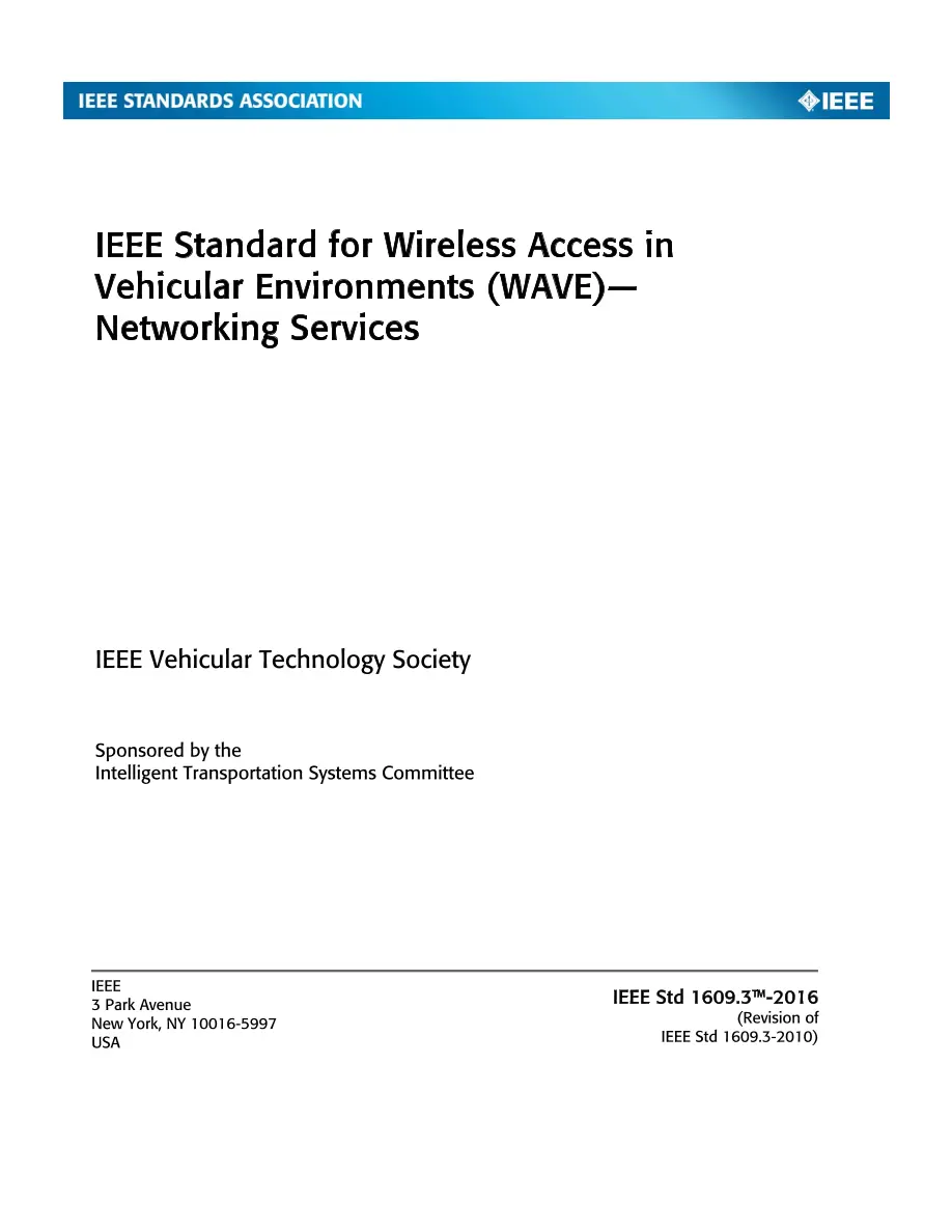 IEEE 1609.3-2016 IEEE 1609.3-2016 pdf