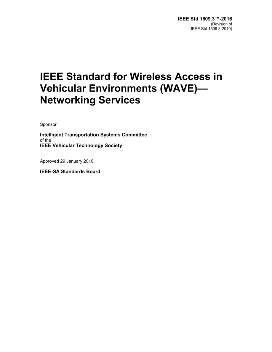 IEEE 1609.3-2016 IEEE 1609.3-2016 pdf