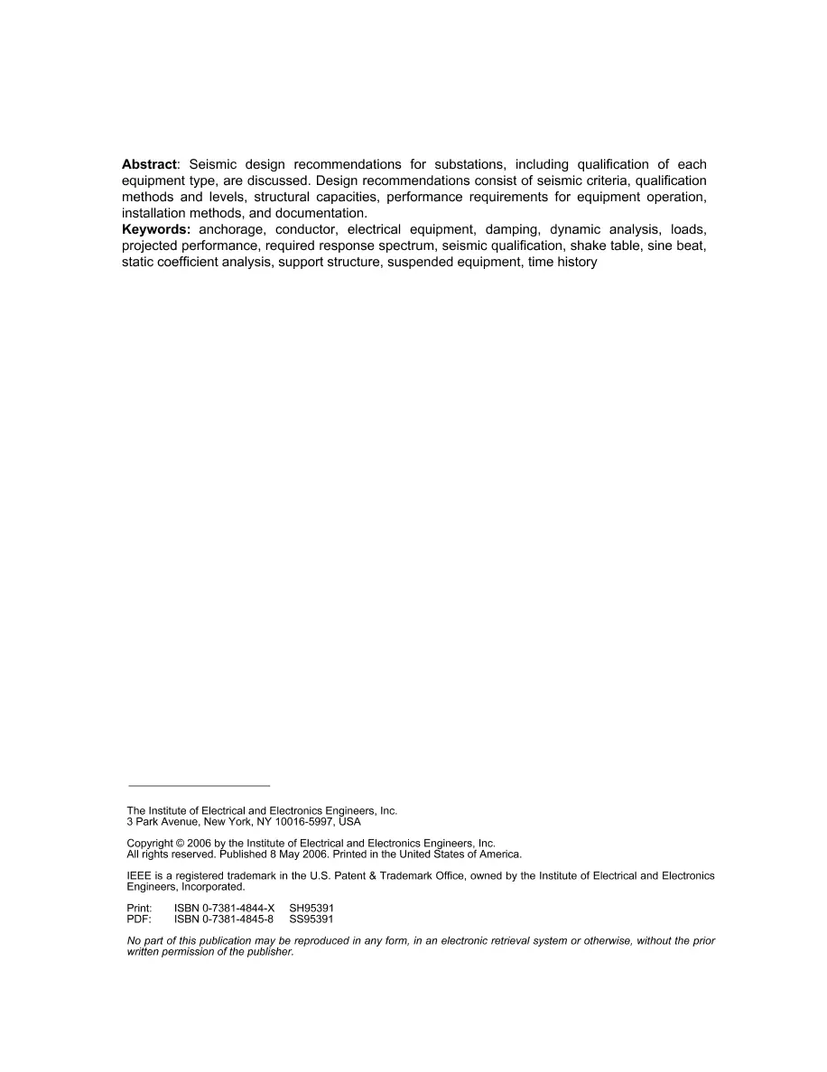 IEEE 693-2005 IEEE 693-2005 pdf