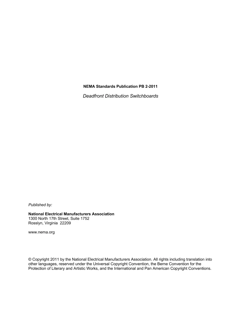 NEMA PB 2-2011 NEMA PB 2-2011 pdf