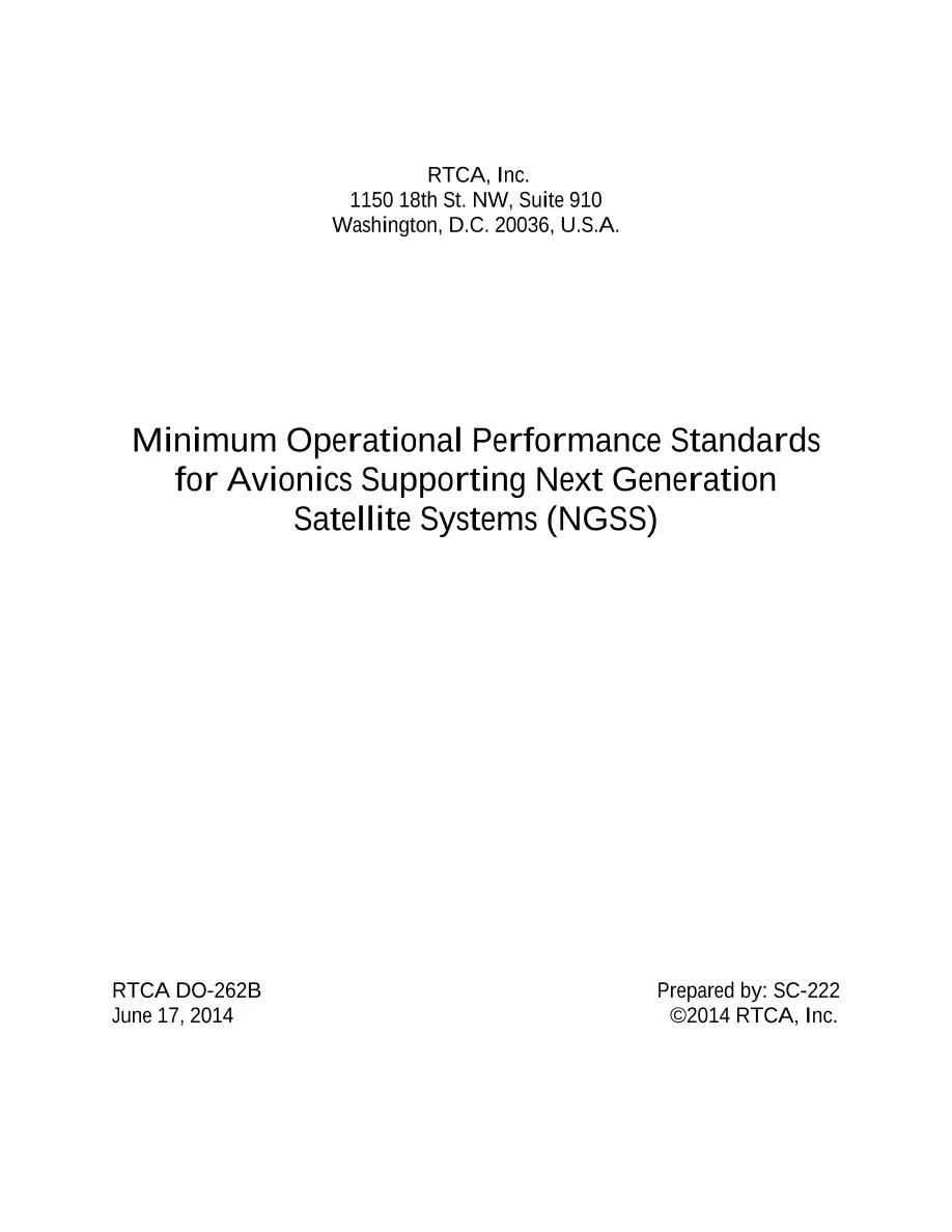 RTCA DO-262B RTCA DO-262B pdf
