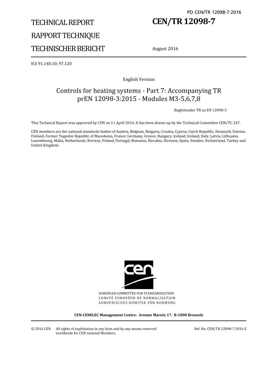BS PD CEN/TR 12098-7:2016 pdf