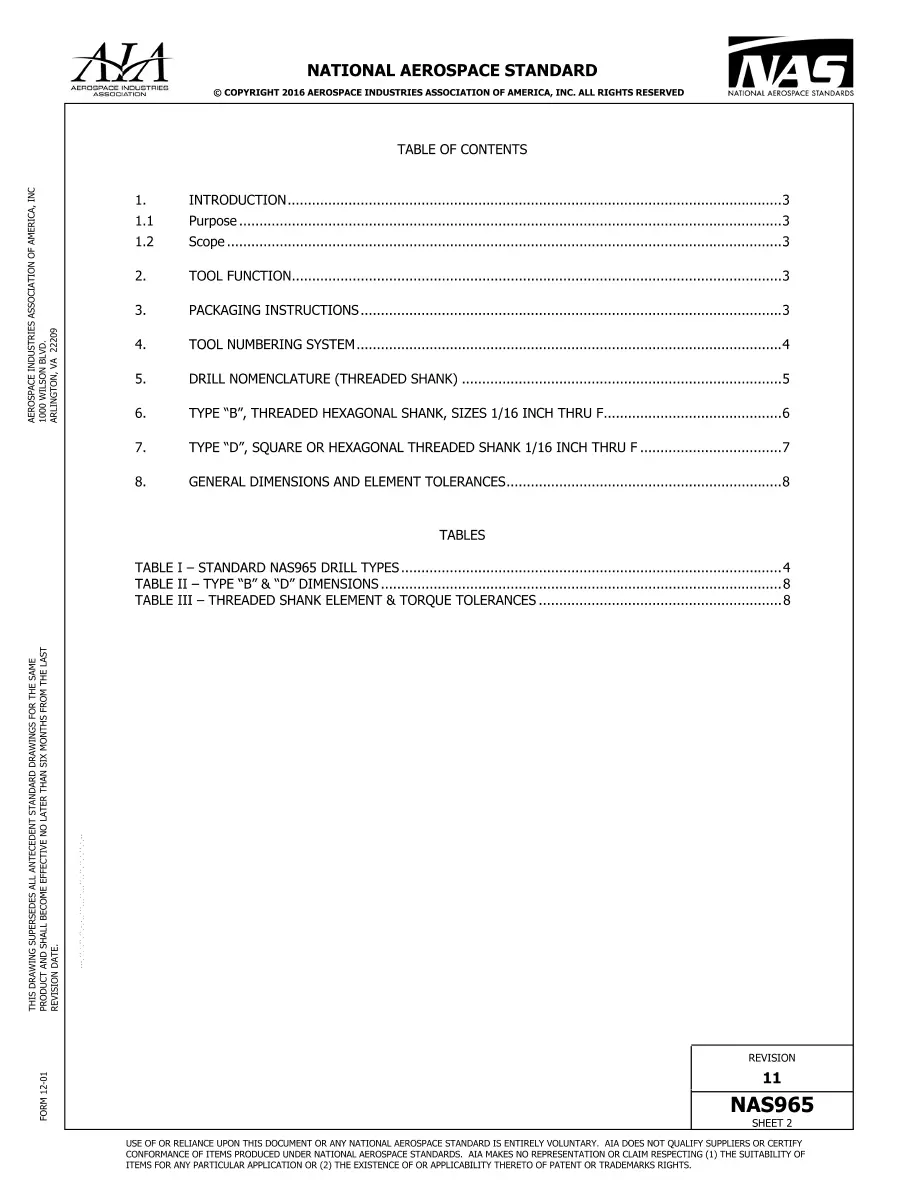 AIA NAS965 AIA NAS965 pdf