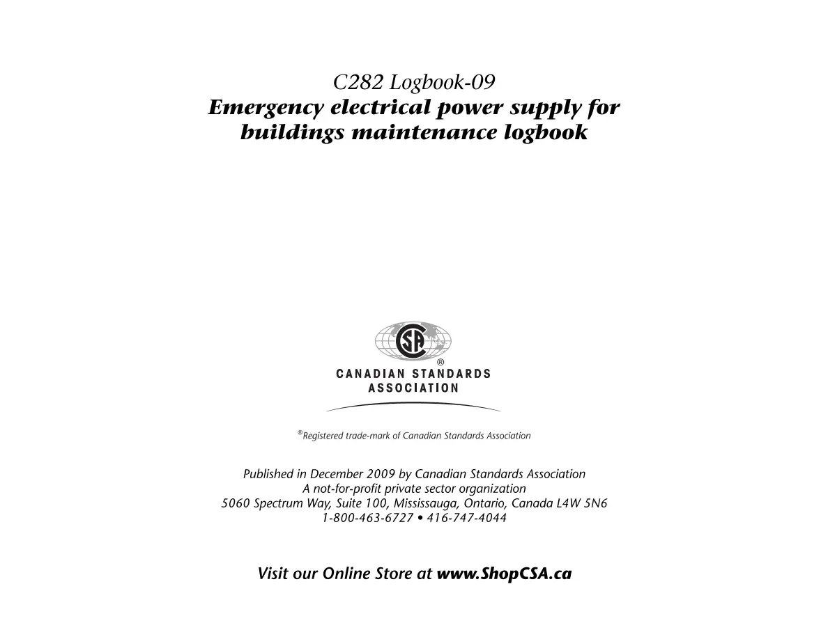 CSA C282 LOGBOOK-09 CSA C282 LOGBOOK-09 pdf
