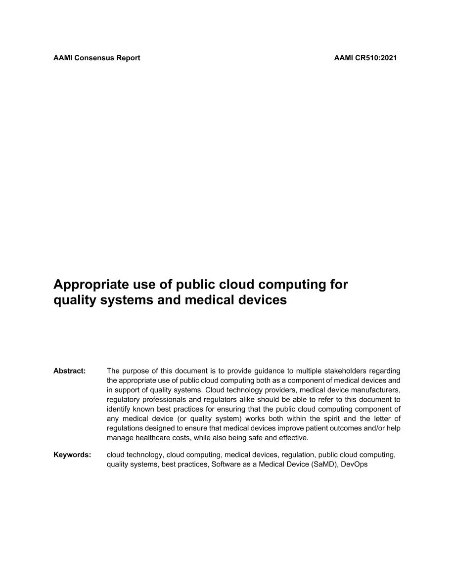 AAMI CR510:2021 AAMI CR510:2021 pdf
