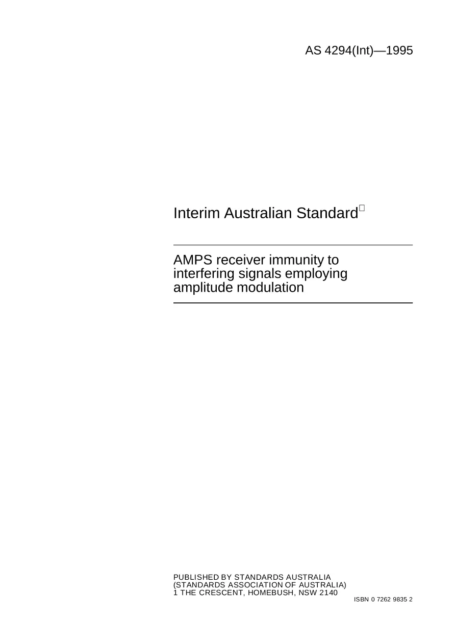 AS 4294(INT)-1995 AS 4294(INT)-1995 pdf