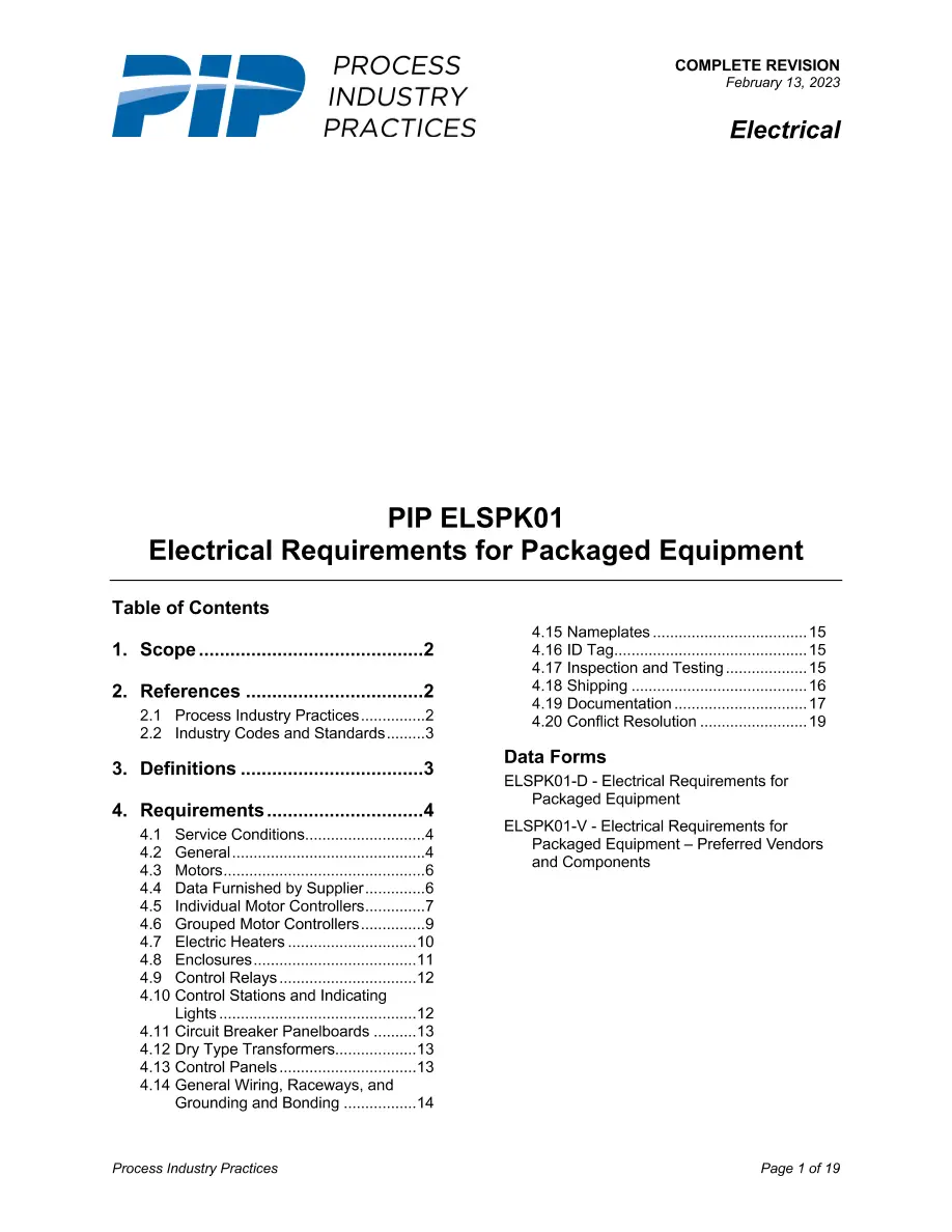 PIP ELSPK01 PIP ELSPK01 pdf