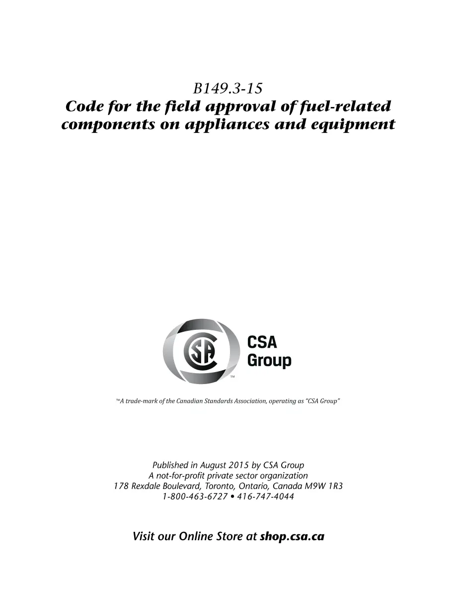 CSA B149.3-15 CSA B149.3-15 pdf