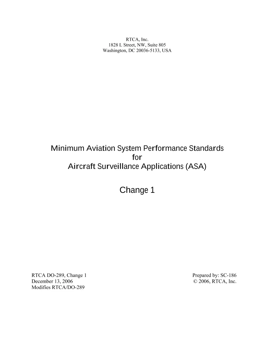 RTCA DO-289 Change 1 pdf