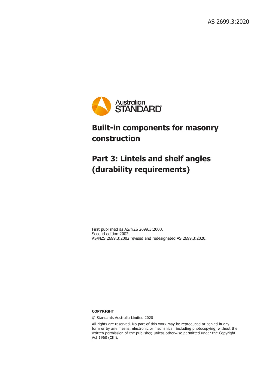 AS 2699.3:2020 AS 2699.3:2020 pdf