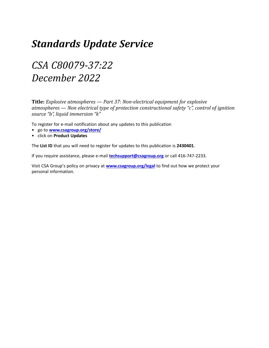 CSA C80079-37:22 CSA C80079-37:22 pdf