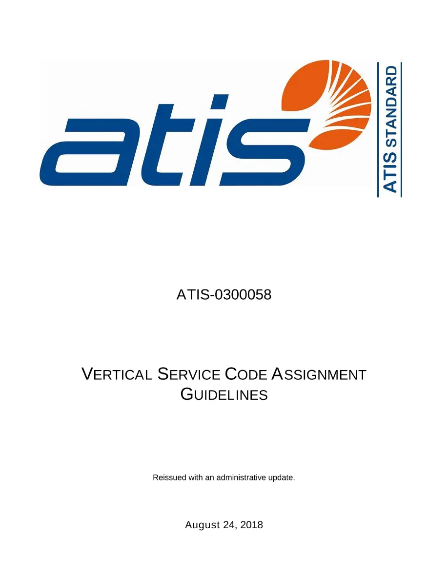 ATIS 0300058(2018-08) ATIS 0300058(2018-08) pdf