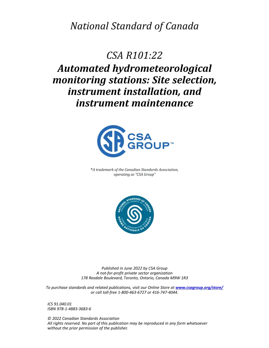 CSA R101:22 CSA R101:22 pdf
