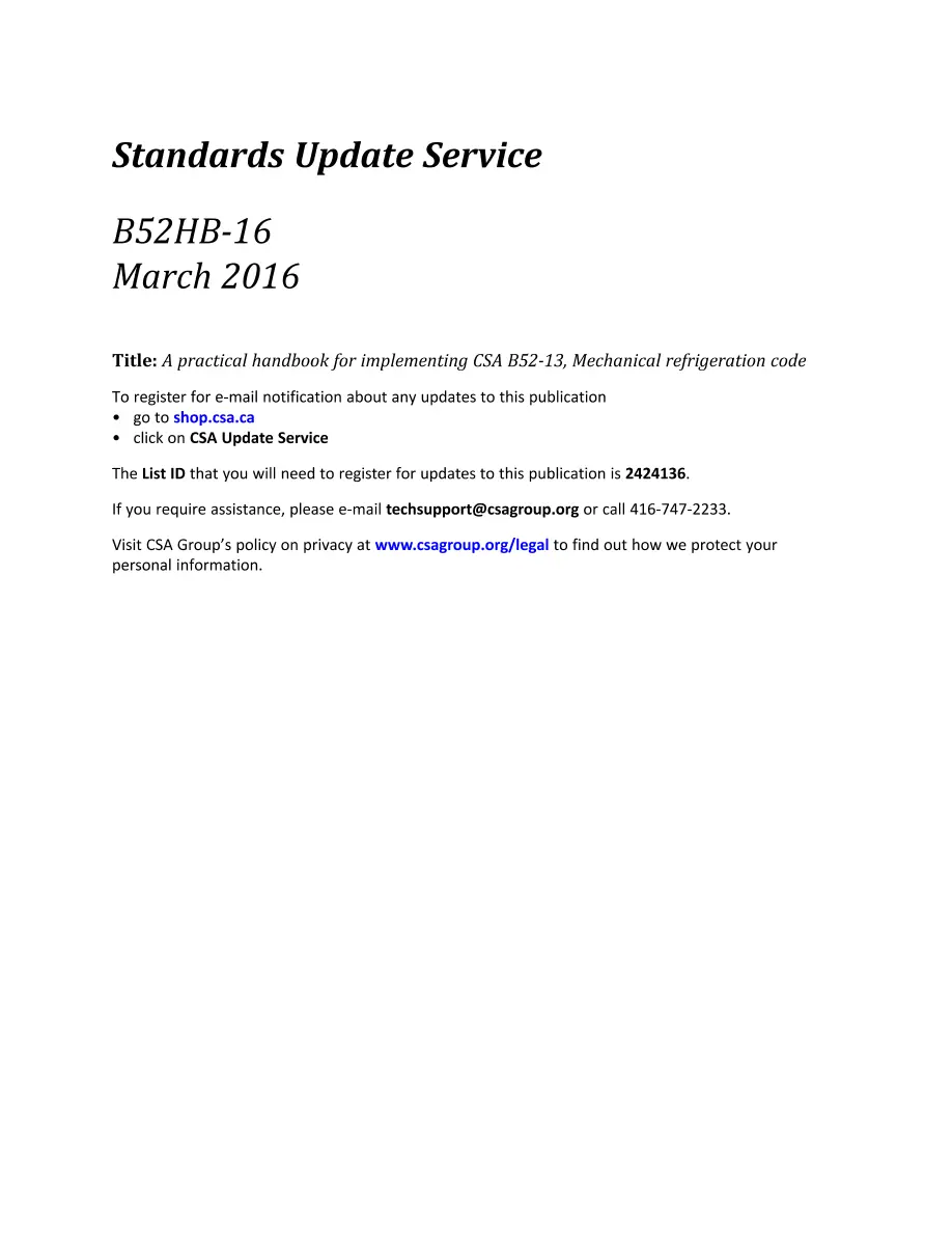 CSA B52HB-16 pdf