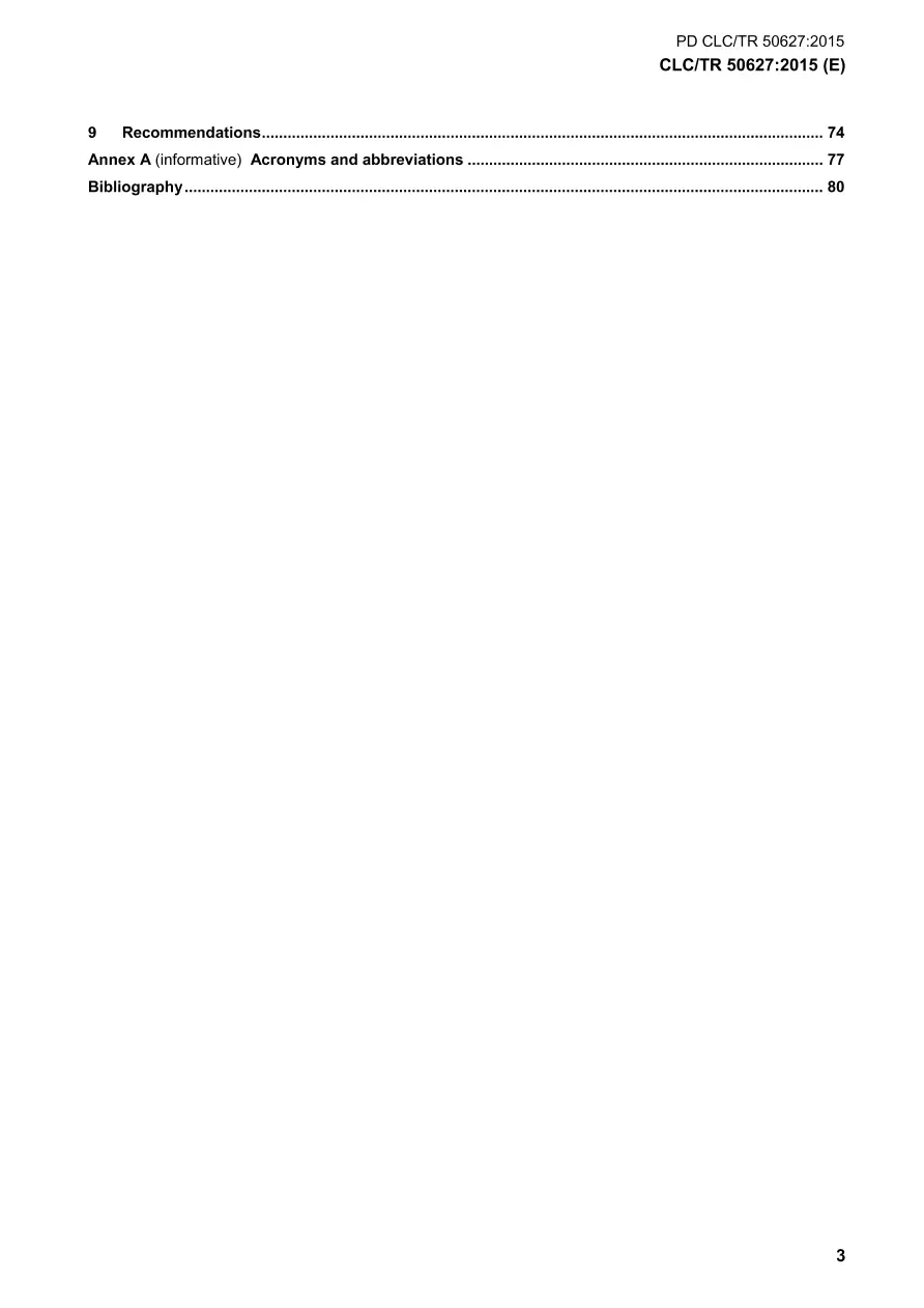 BS PD CLC/TR 50627:2015 BS PD CLC/TR 50627:2015 pdf