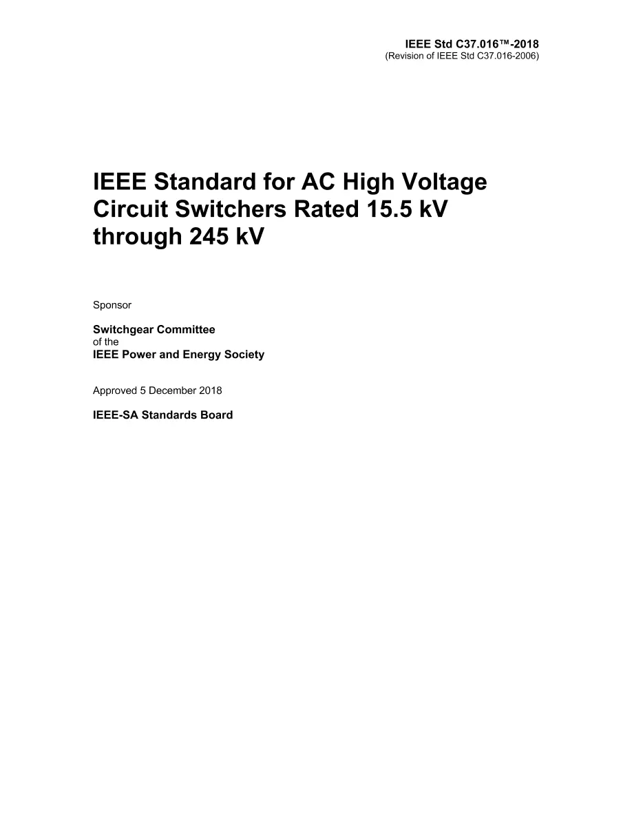 IEEE C37.016-2018 IEEE C37.016-2018 pdf