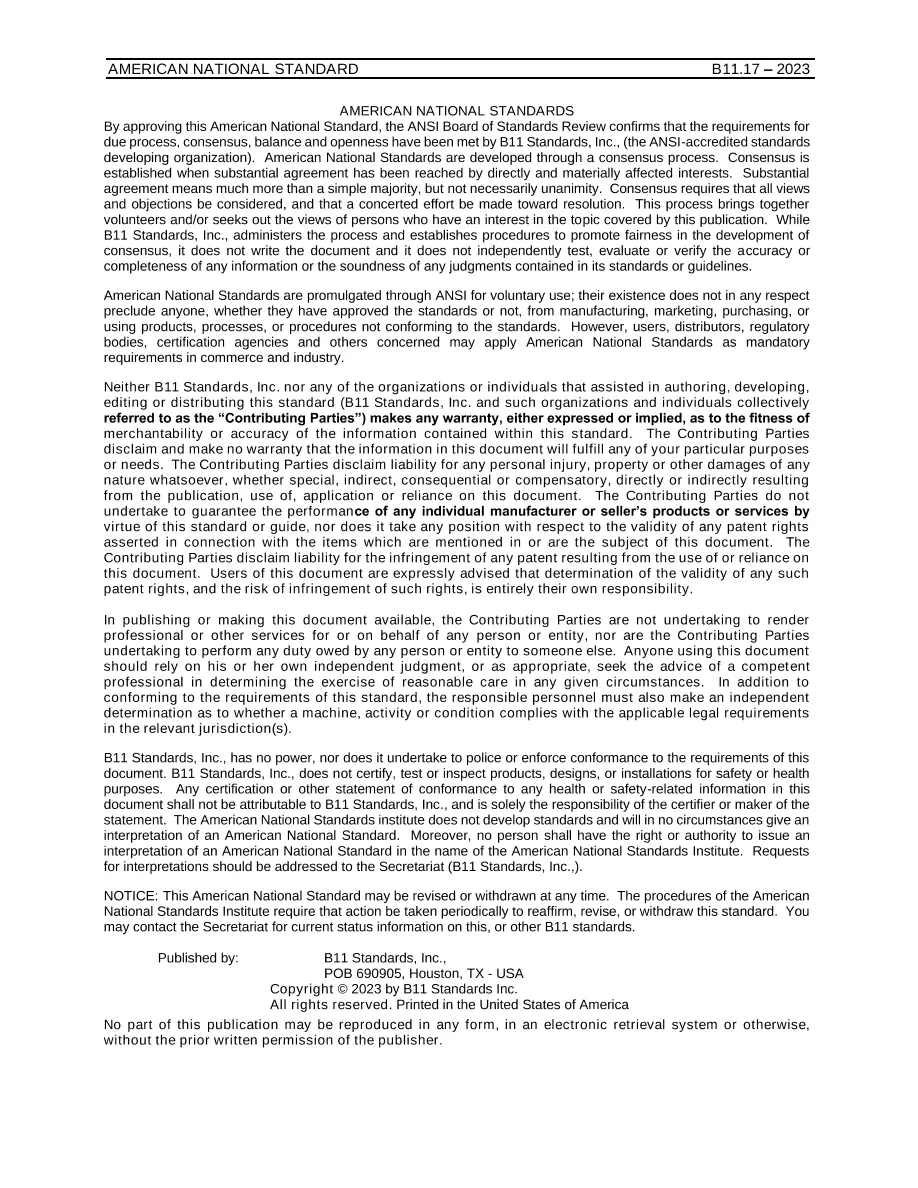 B11 B11.17-2023 B11 B11.17-2023 pdf