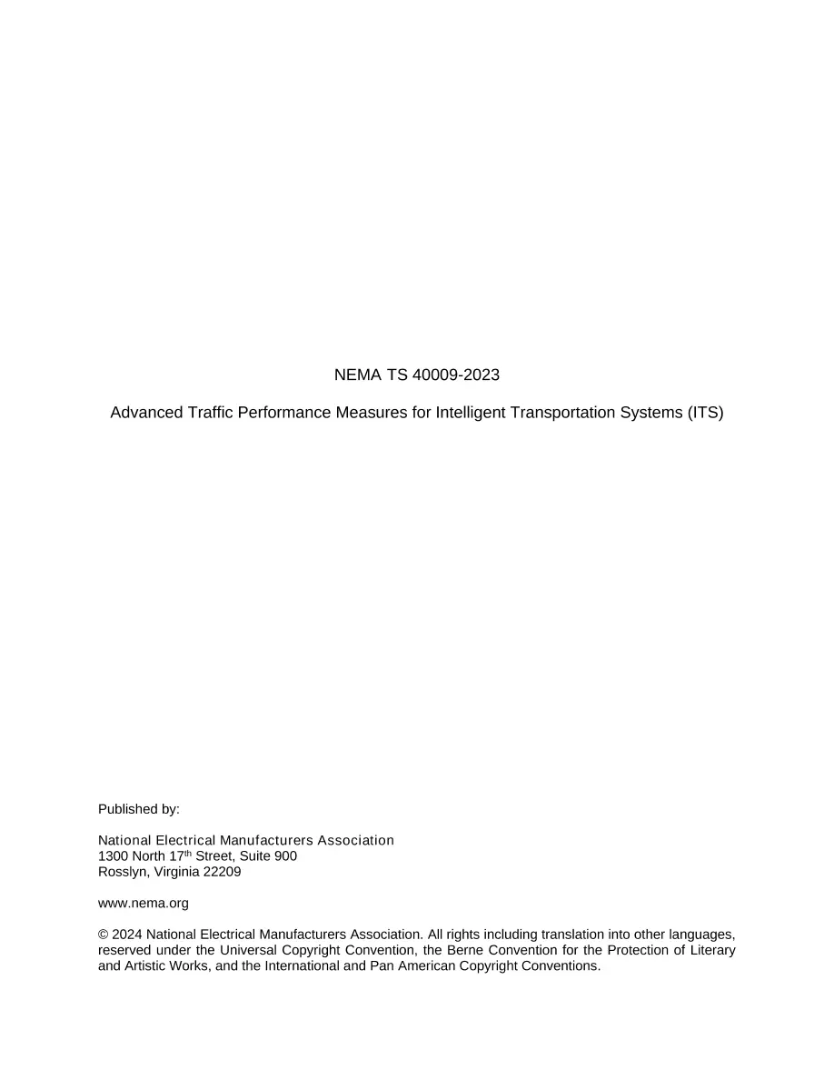 NEMA TS 40009-2023 NEMA TS 40009-2023 pdf