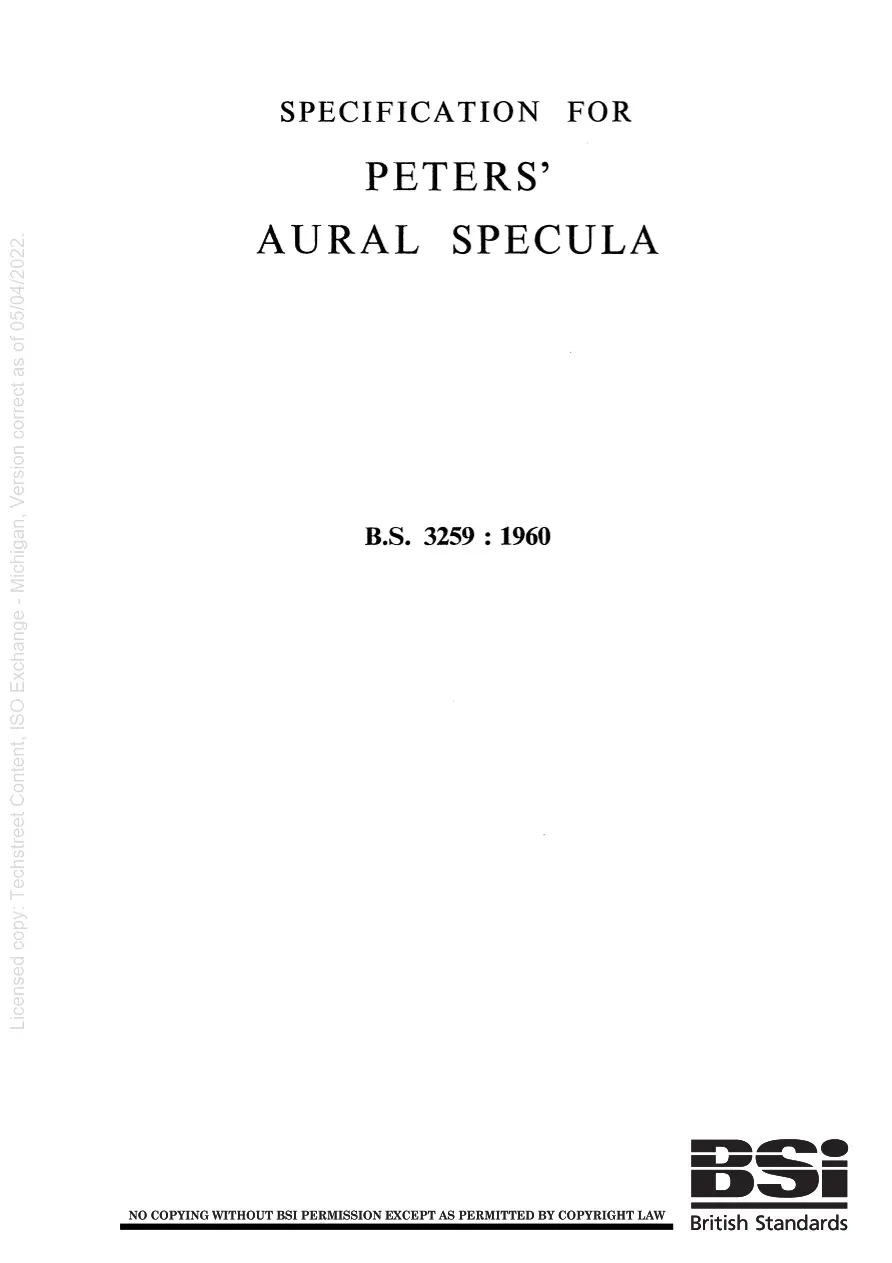 BS 3259:1960 BS 3259:1960 pdf