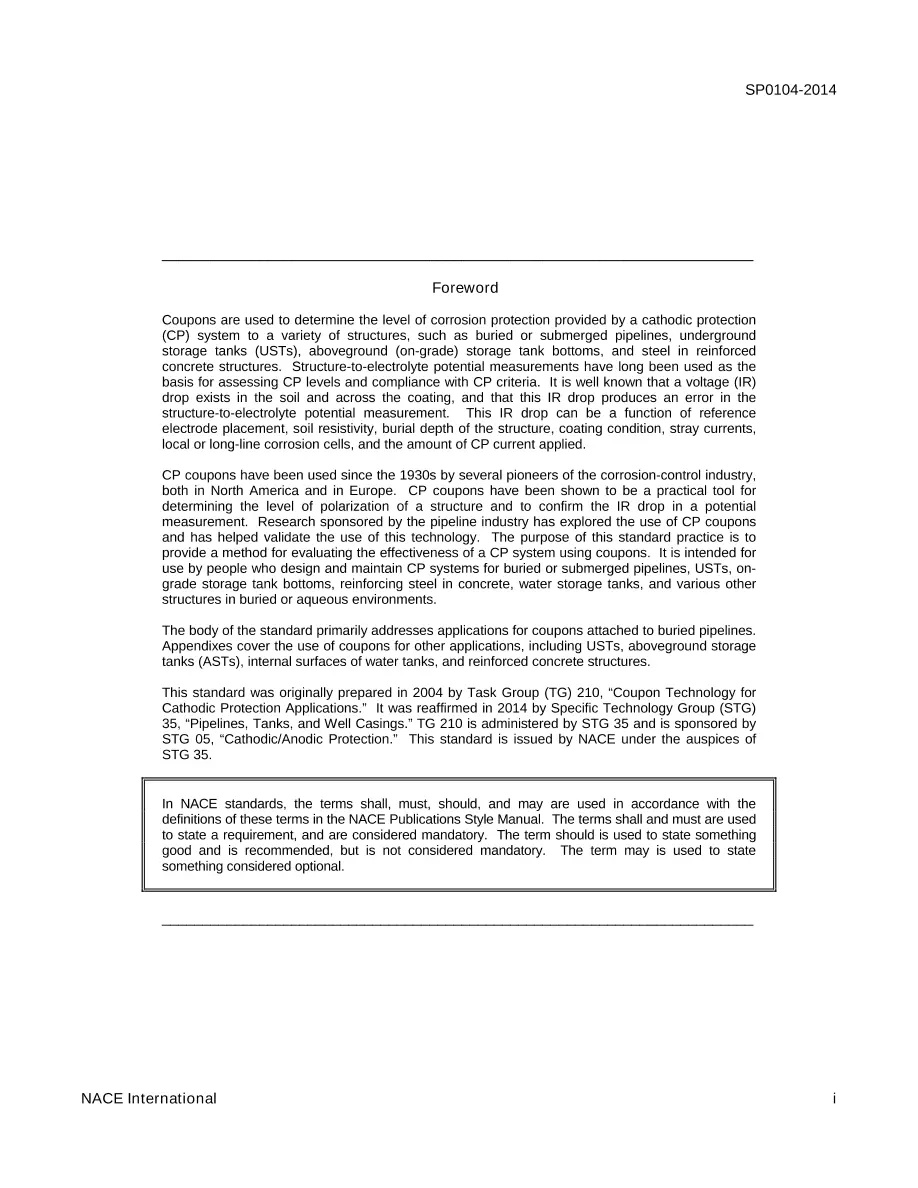NACE SP0104-2014 NACE SP0104-2014 pdf