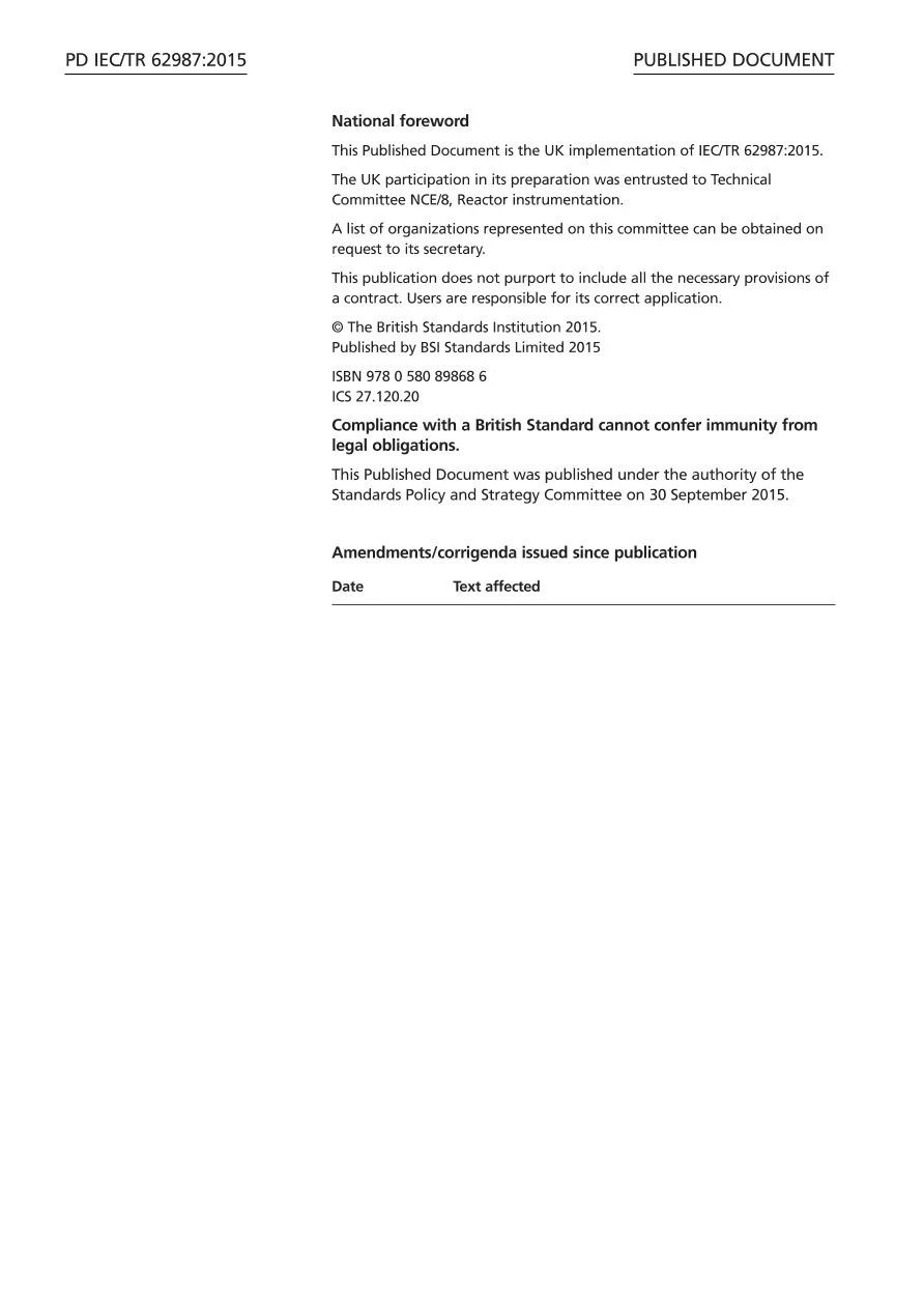 BS PD IEC/TR 62987:2015 BS PD IEC/TR 62987:2015 pdf