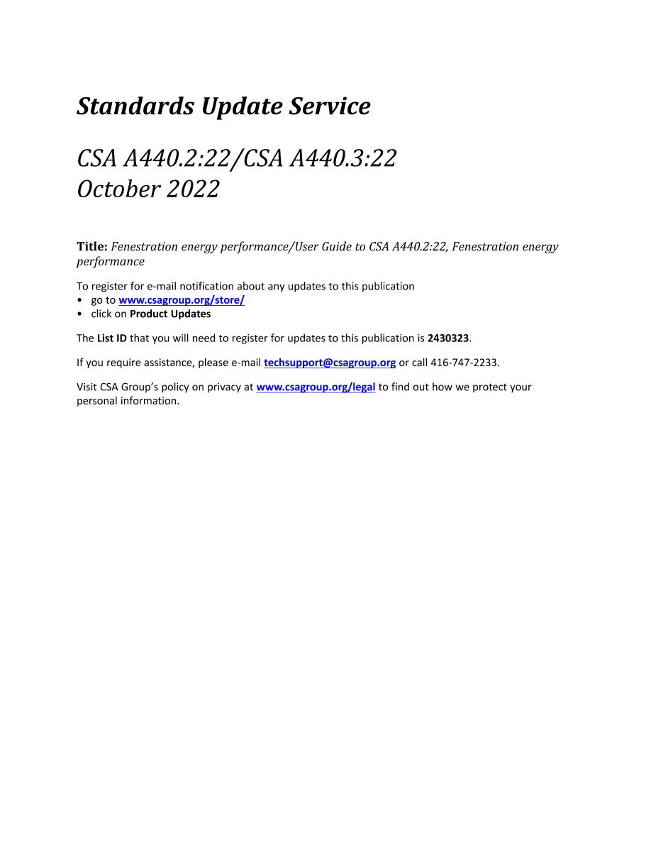 CSA A440.2:22/A440.3:22 CSA A440.2:22/A440.3:22 pdf