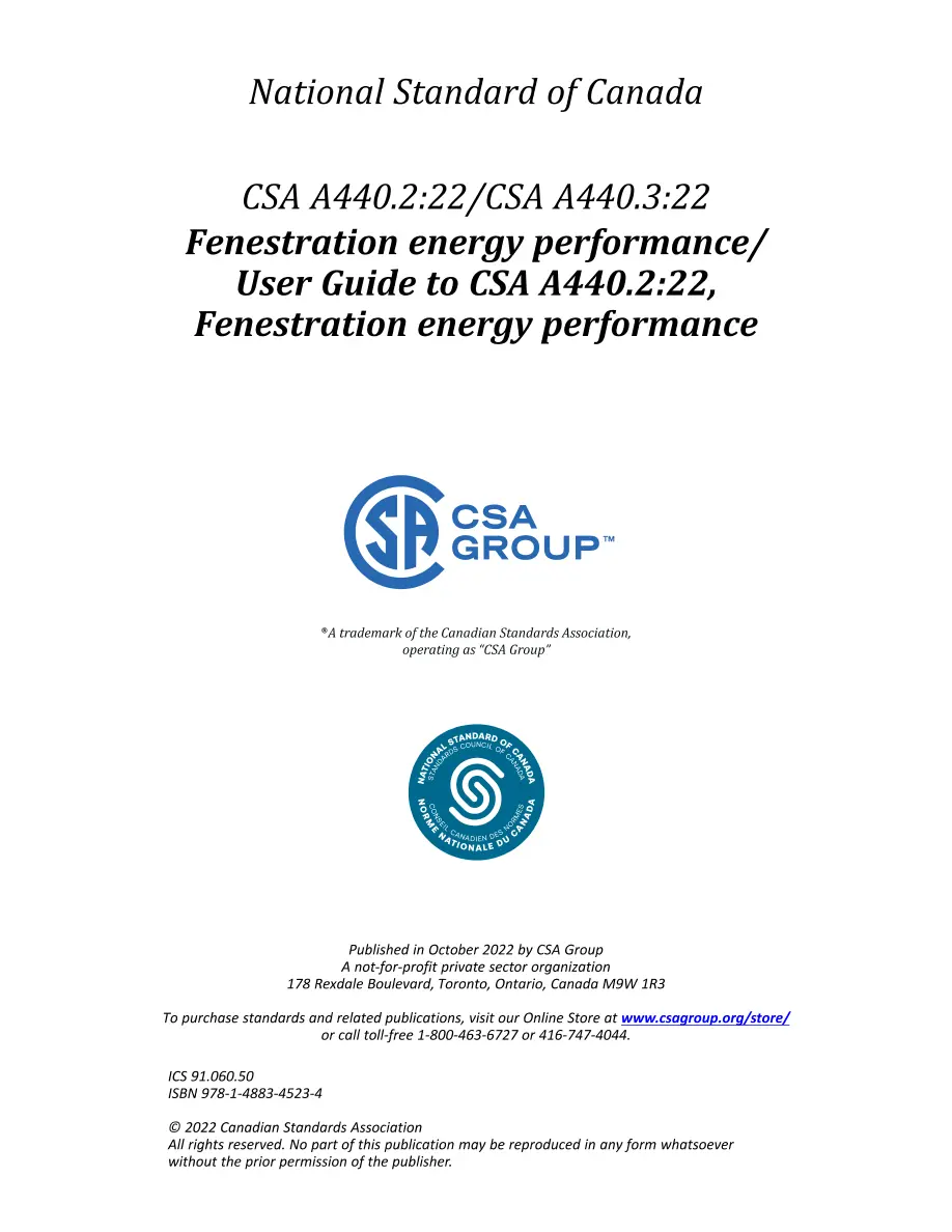 CSA A440.2:22/A440.3:22 CSA A440.2:22/A440.3:22 pdf
