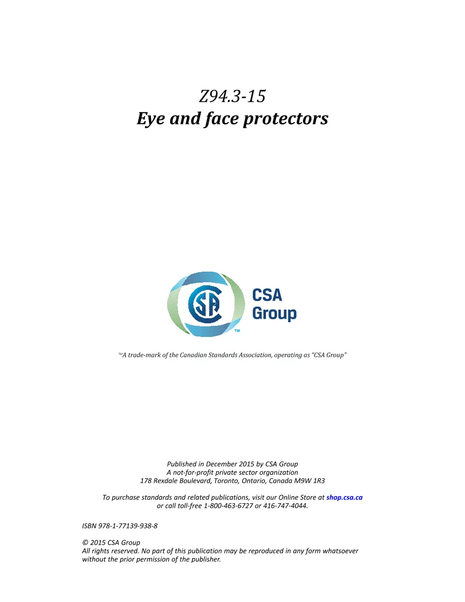 CSA Z94.3-15 CSA Z94.3-15 pdf