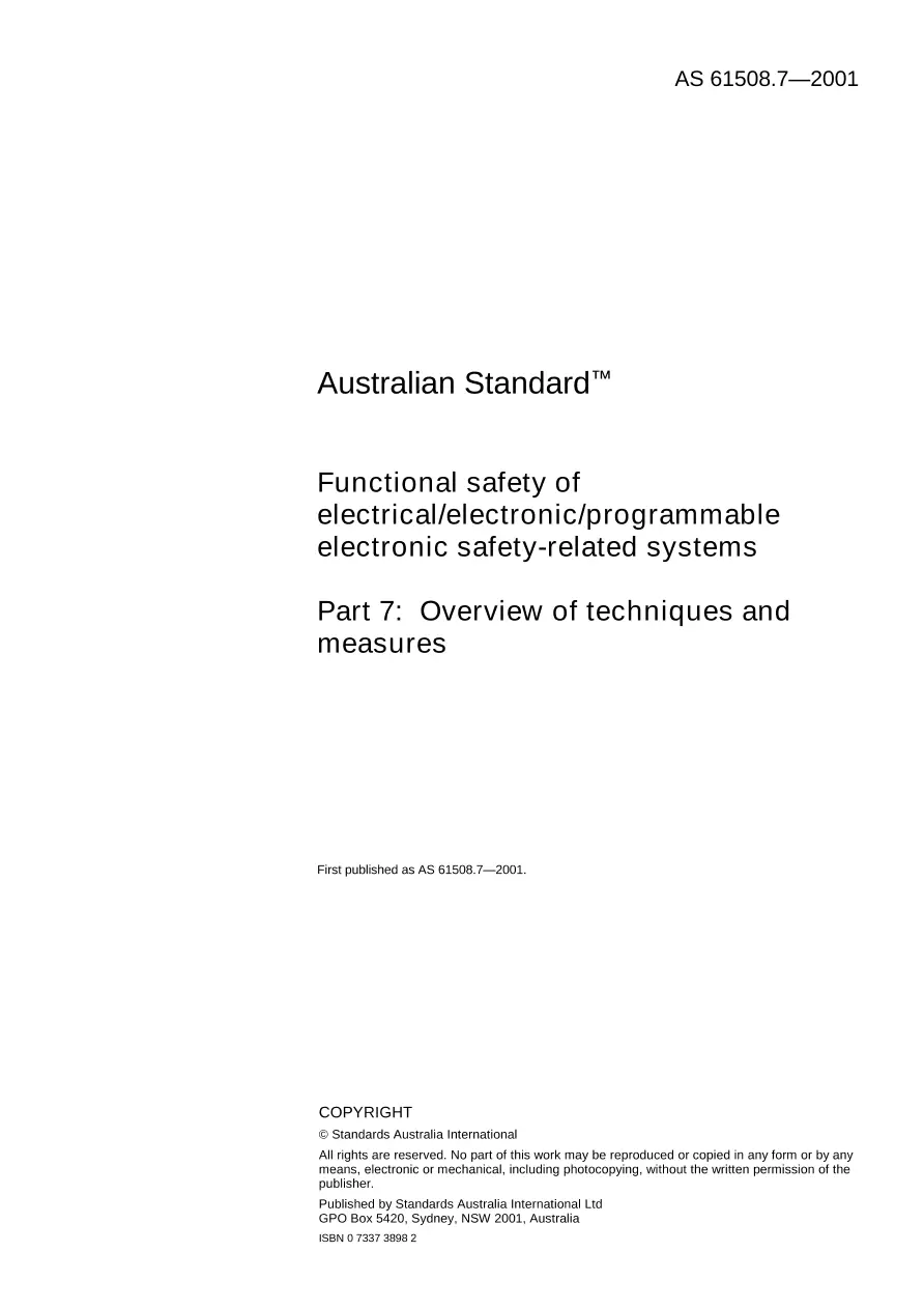 AS 61508.7-2001 AS 61508.7-2001 pdf