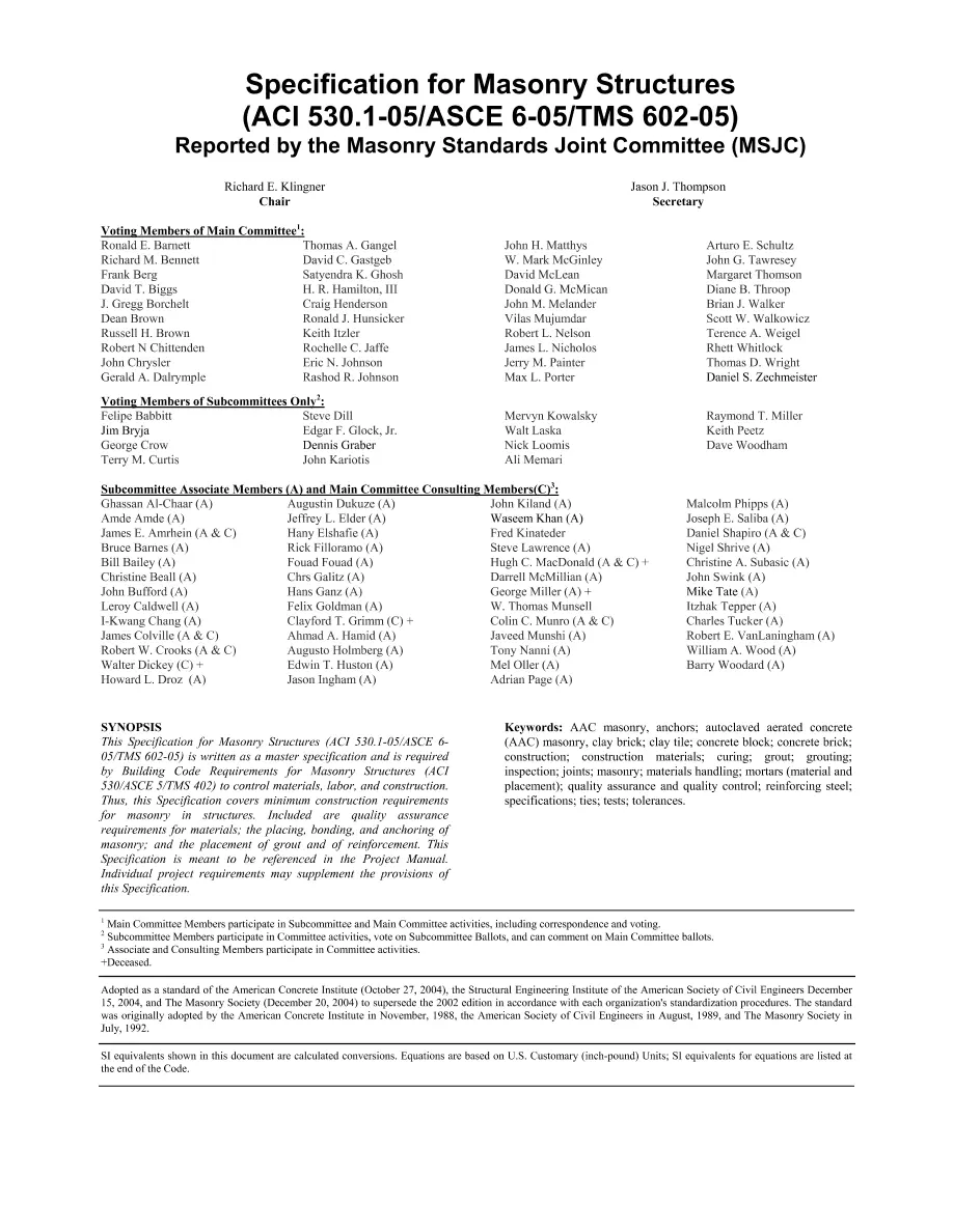 ACI 530/530.1-05 ACI 530/530.1-05 pdf