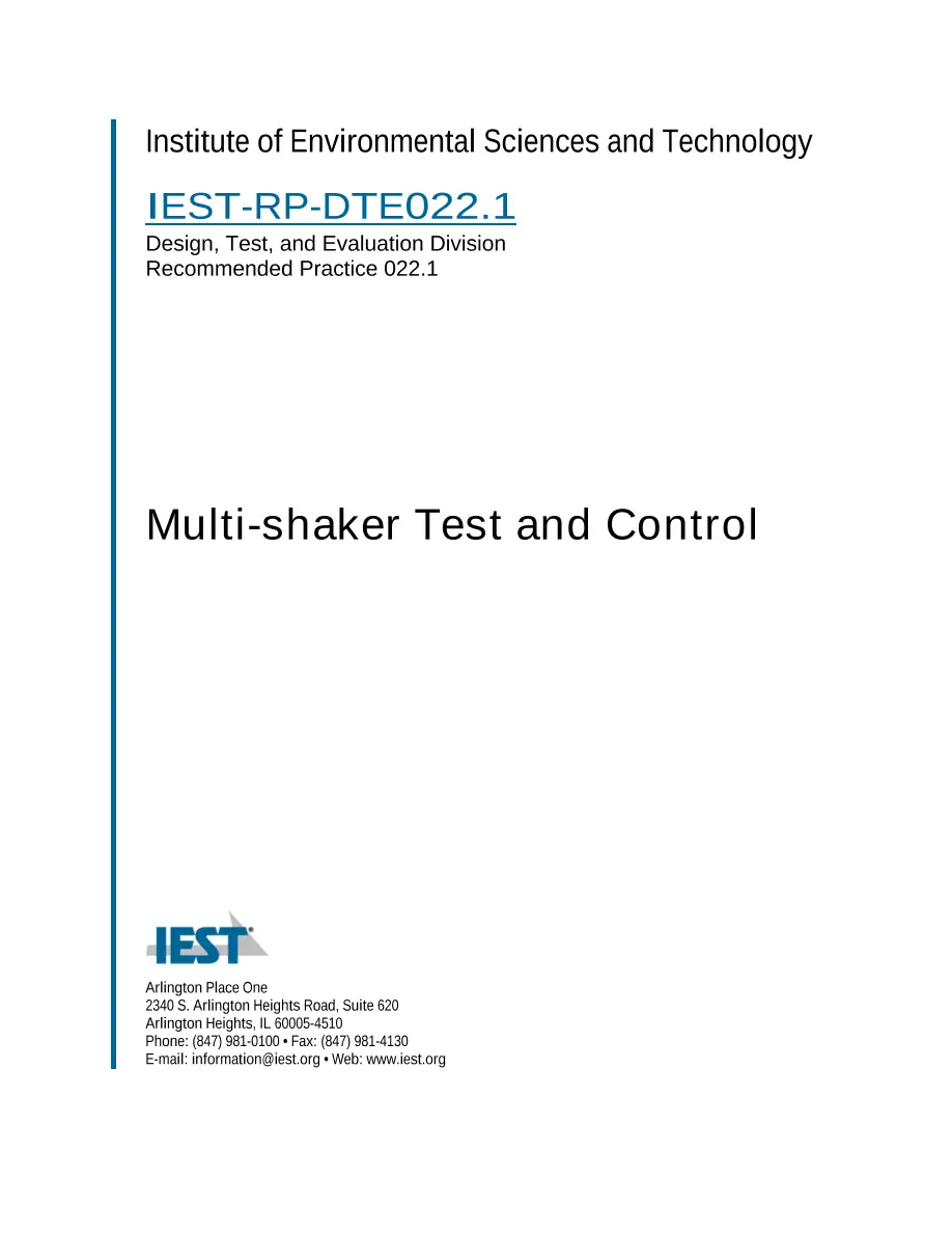 IEST RP-DTE022.1 IEST RP-DTE022.1 pdf