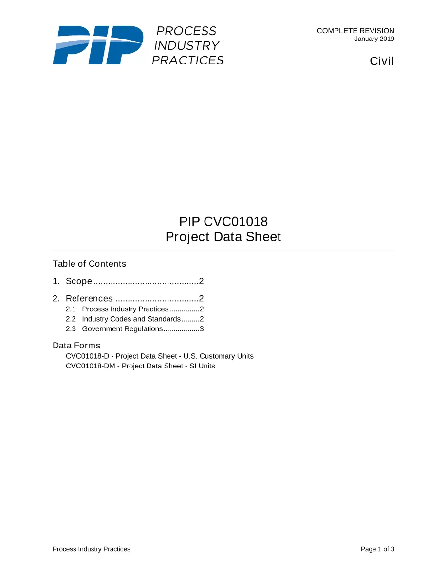 PIP CVC01018 pdf